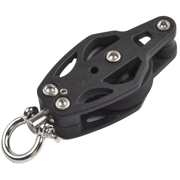 35mm Swivel Sailing Block Pulley with Becket Marine Grade Nylon Rigging Accessory