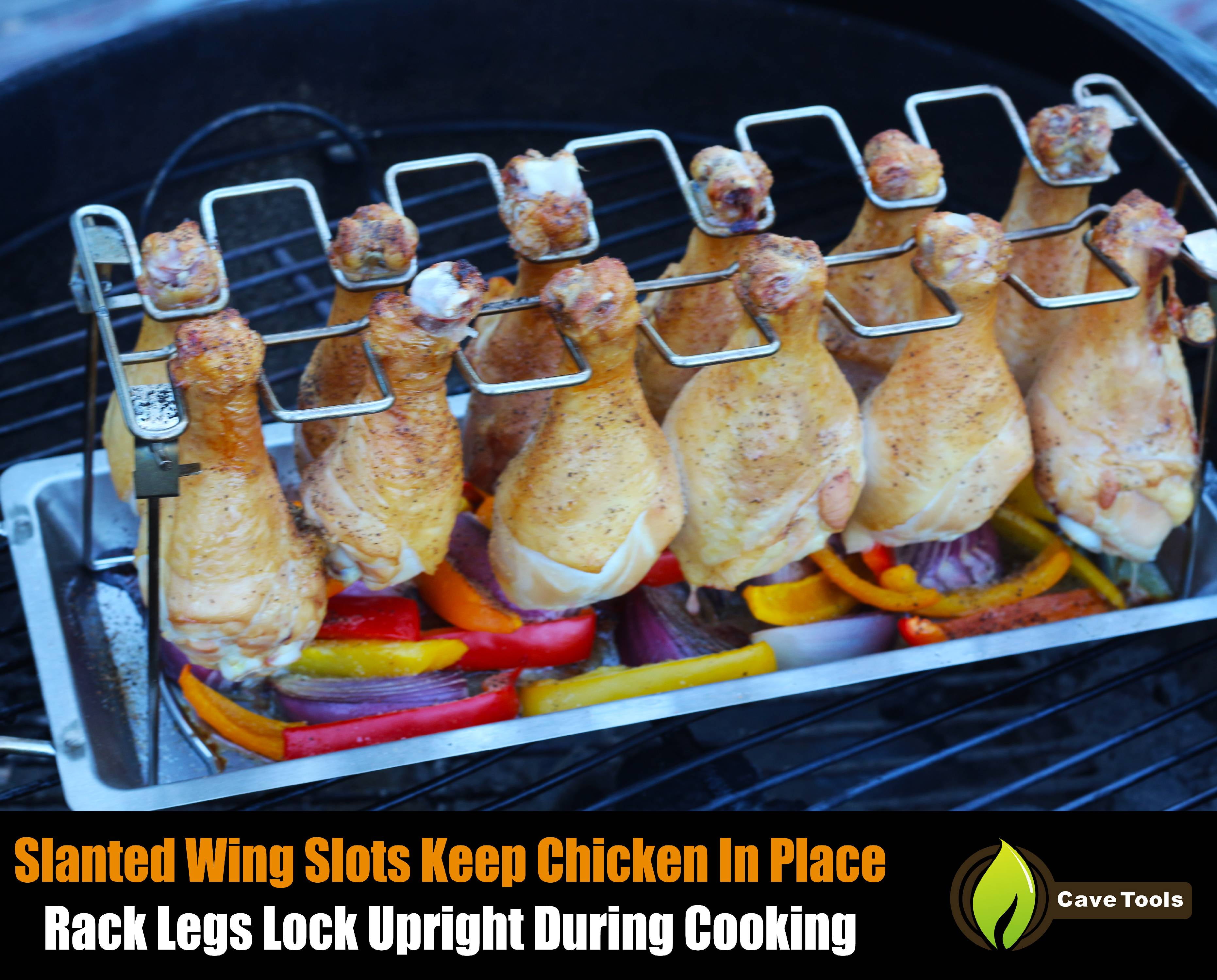 Chicken Wing Leg Rack Tool for Oven Stainless Steel Vertical Stand in BBQ parts