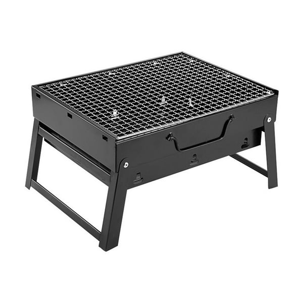 HomeLife Portable BBQ Grill Stainless Steel Easy to Use Removable Grid Foldable Charcoal Grill for Outdoor Picnic Garden Camping