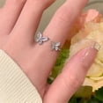 thumbnail image 4 of SEPARQI Women 925 Sterling Silver Two Butterfly Cubic Zirconia Thumb Ring Stress Anxiety Rings Women's Jewelry Lady Birthday Mother's Day Gifts, 4 of 5