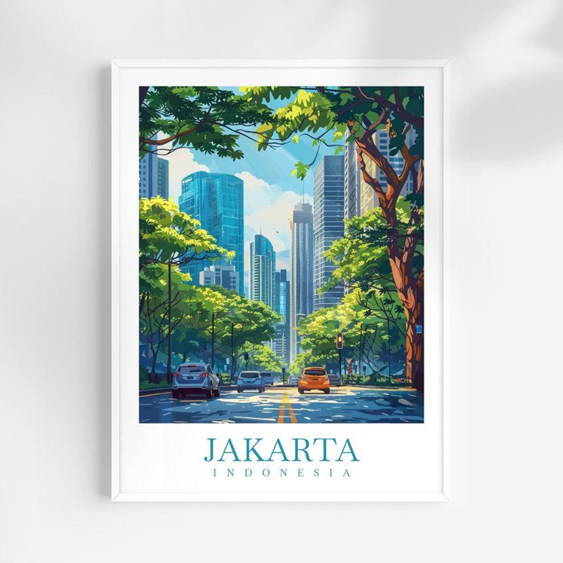 Jakarta Indonesia Wall Art Print City Travel Decor Unframed Paper Print