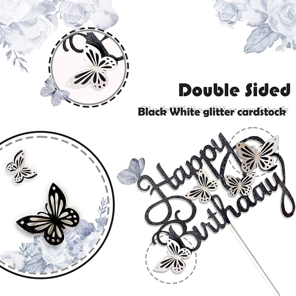 13pcs 3D Butterfly Cake Toppers, for Girls Women's Birthday Cake Decorations Butterfly Party DecorationsStyle:Style 4;