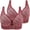 Wine, variant on Diufon 2 Pack Women's Wireless Comfortable Bras Everyday Plus Size Push Up Seamless Bra Soft Breathable Bralettes