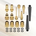 thumbnail image 4 of EeaseCA 1 Set Adapter Set Car Adapter Kit Set For Bike Floor Pump Air Mat Ball Pump Needle Nozzle Converter Kit (Golden), 4 of 8