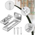 thumbnail image 3 of Bifold Door Hardware Set, 2-pack Louver Door Hardware, Includes Top And Bottom Pivots, Brackets And Guide Wheels, 3 of 5