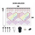 thumbnail image 3 of Guirnalda de luces LED de 3 x 3 m y 400 ledes con control por aplicación inteligente RGB, diseño DIY, cadena de luces navideñas para decoración de festivales, novedad de 2024, 3 of 5