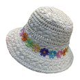 thumbnail image 1 of Circunferencia del sombrero de 50-54 cm, circunferencia de la cabeza pequeña, sombrero de paja, sombrero de protección solar para mujer, sombrero de playa, sombrero de paja de flor pequeña, 1 of 5