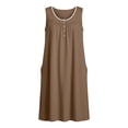 thumbnail image 6 of Gamivast Nightgowns for Women Sleeveless Scoop Neck Loose Fit Shift Mini Dress Solid Color Lace Trim Flowy Comfy Casual Everyday Wear Summer Dresses Spring Dresses, 6 of 8