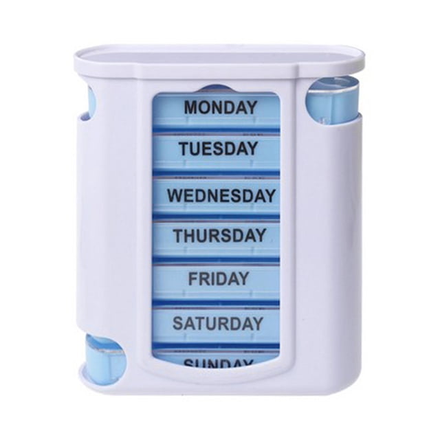 Étui à Pilules Boîte de Rangement pour Médicaments avec Multiples Compartiments Sans BPA Imperméable Anti-Humidité Boîte Organisatrice Hebdomadaire pour Pilules