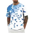 thumbnail image 2 of Styesk T-Shirts pour Homme Hommes Mode Décontractée Imprimé Sport Manches Courtes Col Rond Chemisiers Chemises, 2 of 4