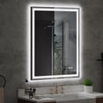 thumbnail image 2 of 40×32 inch LED-Lit Bathroom Mirror, Wall Mounted Anti-Fog Memory Adjustable Brightness Front and Backlight Rectangular Vanity Mirror, 2 of 9