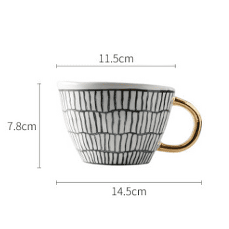 

Livesture Nordic Irregular Mug 3 Golden handle