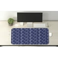 thumbnail image 2 of Navy Blue Computer Mouse Pad, Hand Drawn Style Sailing Yacht Silhouettes Ocean Travel Regatta Race Theme, Rectangle Non-Slip Rubber Mousepad X-Large, 35" x 15", Dark Blue White, by Ambesonne, 2 of 2