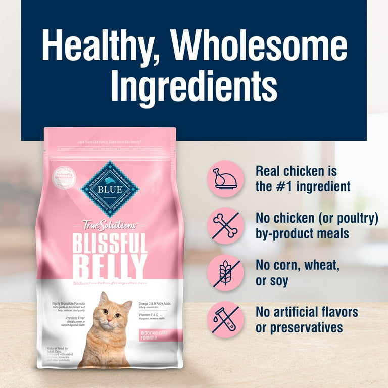 Blue Buffalo True Solutions Dry Cat Food Blissful Belly Formula