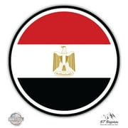 Egypt Flag - 3" Vinyl Sticker - For Car Laptop I-Pad Phone Helmet Hard Hat - Waterproof Decal