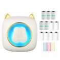 thumbnail image 1 of Riwcyla Pocket Printer Portable Thermal Printer Wireless BT Connection 203DPI for Picture Label DIY Handcraft List Meno Notes Journal Receipt Paper Instant Sticker with 6 Roll Thermal Paper + 5 Adh, 1 of 6