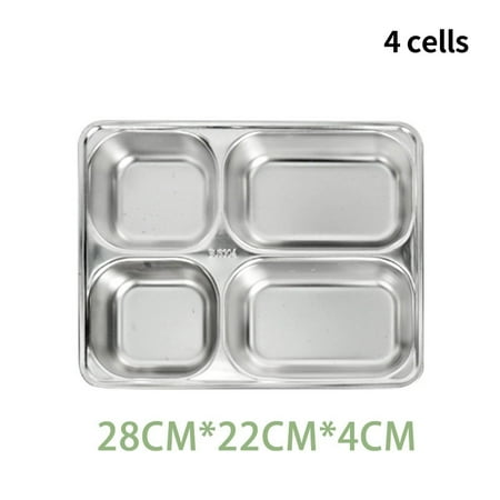 

School Mess Hall Stainless Steel Divider Plate Lunch Container