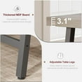 thumbnail image 5 of Industrial Dining Table with Sturdy Metal Frame, Wooden Kitchen Table with Rustic Finish for 6-8 People, 5 of 8