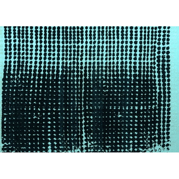 Ahgly Company Indoor Rectangle Abstract Light Blue Modern Area Rugs, 8' x 10'