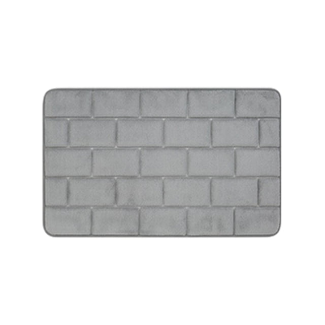 Maytalsory Quick-drying Bathroom Rugs Exquisite Crafted For Easy Cleaning Toilet Rugs Bath Mat Carpets Grey 1 Pc