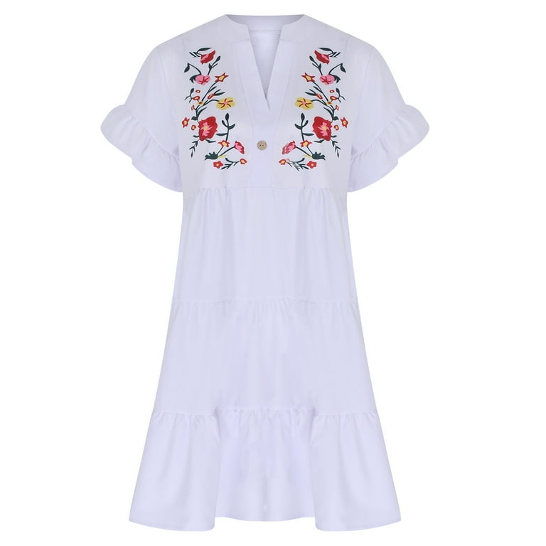 ClodeEU Women'S Fashion Summer Floral Casual Loose Print Color