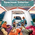 thumbnail image 6 of 8-10 Person Large Camping Tent with 2 Rooms and 2 Doors, Family Tent for Camping Hiking Travel, 6 of 9
