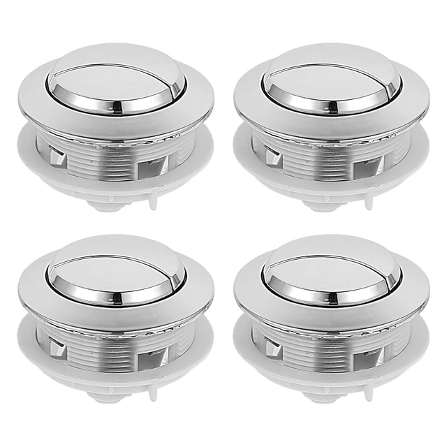 GOOHOCHY 4 unids Tanque de inodoro Push Botones Estilo simple Botones de tanque de inodoro Flush Botones de inodoro para baño