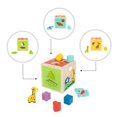 thumbnail image 4 of TOOKYLAND Wooden Shape Sorter Cube Toy, Wooden Animal Blocks Geometric Shape Blocks, Baby Shape Sorter Toy Montessori Toys for 1 2 3 Years Old, 4 of 15