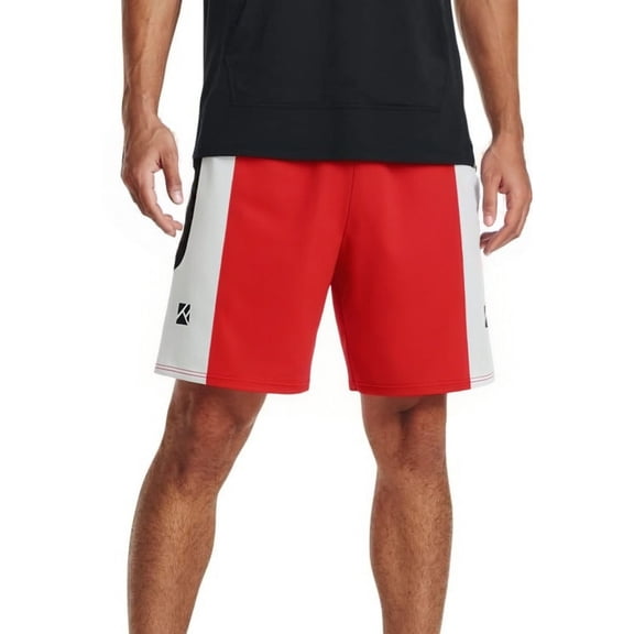 Stamzod Men's Athletic Gym Shorts with Pockets Activewear Workout Running Shorts for Men Red S
