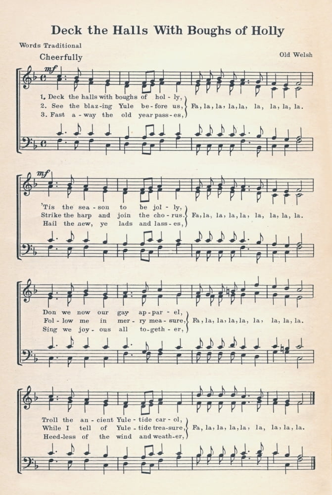 Deck the Halls with Boughs of Holly Oliphant No ls 1932 Poster Print