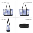 thumbnail image 6 of FORMRS Canvas Laptop Tote Bag for Women with 15.6" Computer Compartments Shoulder Handbag, Blue Halloween, 6 of 7