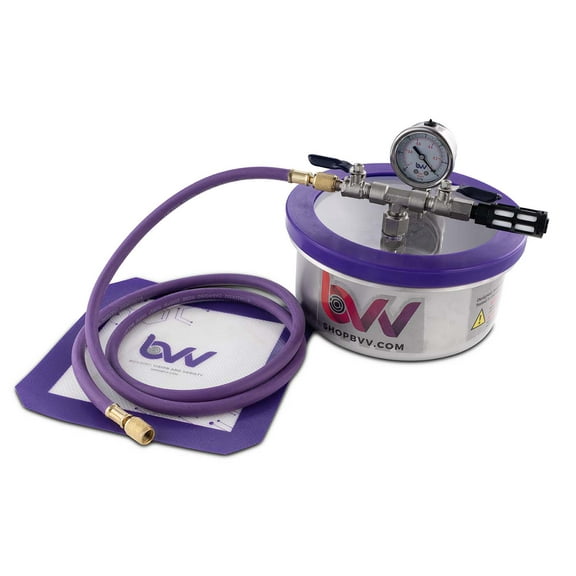 BVV Best Value Vacs 2 Quart Flat Stainless Steel Vacuum Chamber