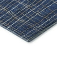 thumbnail image 6 of HomeRoots 678574 10 x 14 ft. Navy Blue & Ivory Striped Transitional Washable Machine Made Rectangle Area Rug with UV Protection, 6 of 7