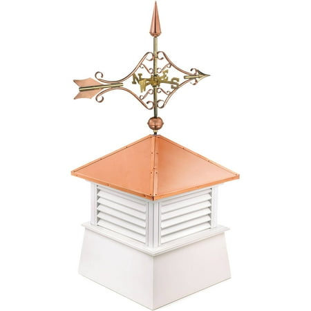 Good Directions 18" Square Manchester Vinyl Cupola with Cottage Victorian Arrow