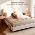 thumbnail image 5 of BERRY NEST Boucle Queen Size Bed Frame - Upholstered Bed Frame with Adjustable Headboard, Solid Wood Legs, Rounded Corners, Easy Assembly, Marshmallow BedFrame, Cream, 5 of 7