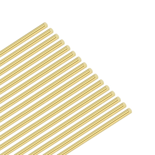 16-Pack Brass Rod, 1mmx200mm H65 Solid Round Rods for Knife Handle Pins Material Making Supplies/Shaft Crafts/Model DIY, Lathe Rivet Dowel Stock Tube