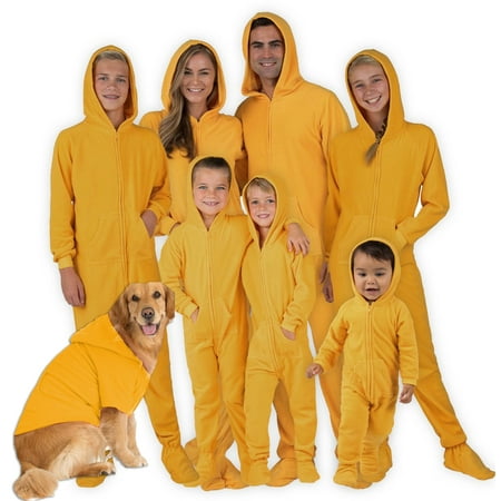 

Footed Pajamas - Family Matching Orange Hoodie One Pieces for Boys Girls Men Women and Pets - Infant - Small (Fits 0 - 3mos.)