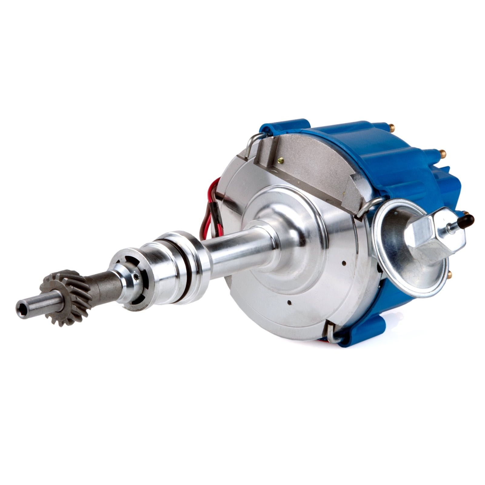 Premium Ignition HEI Blue Cap Distributor with 65K Volt Coil 1030213 PE330U for SBF Ford Small Block 260 289 302
