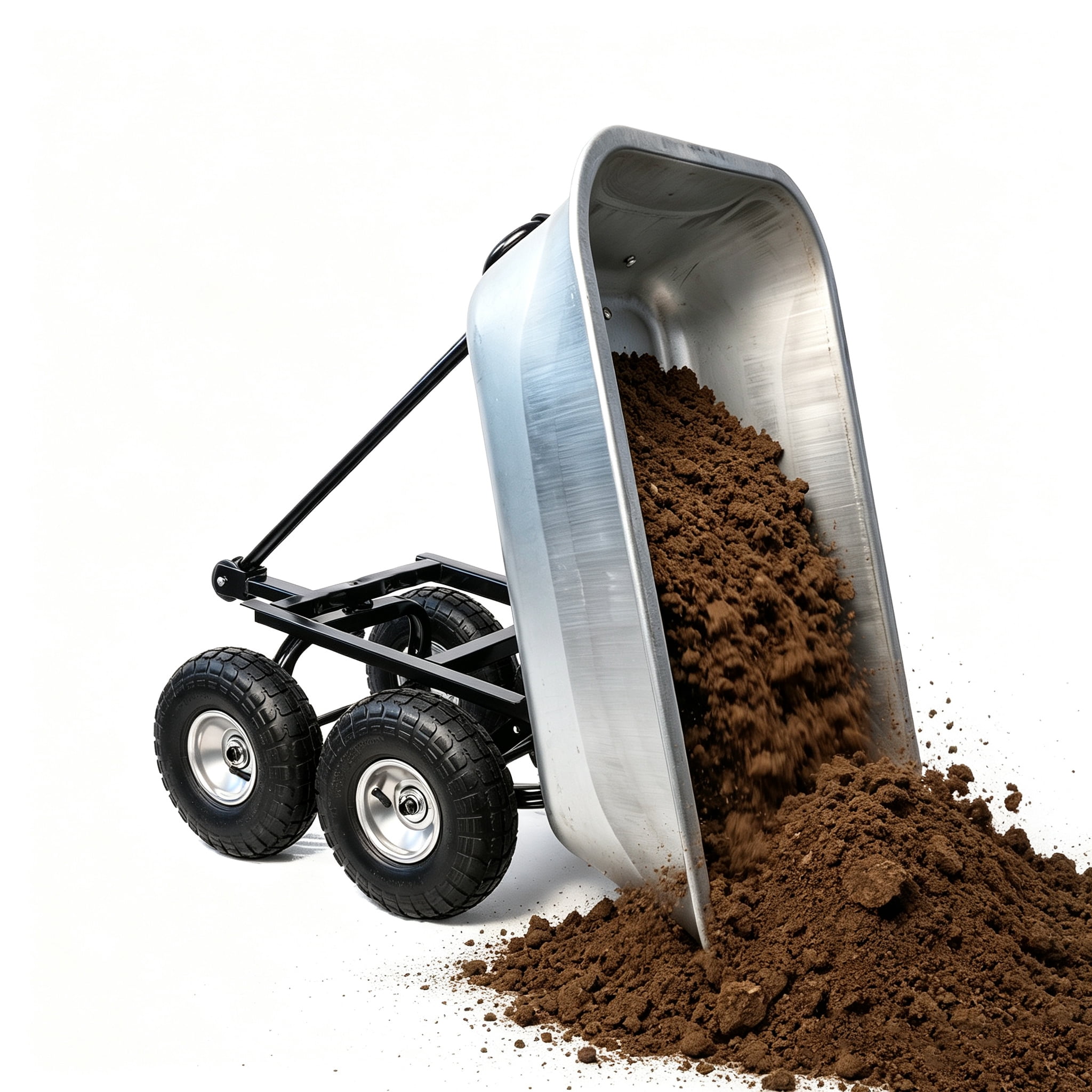 Dump Truck Tool Heavy-Duty Metal Durable Dump Design for Garden Flower Soil Fertilizer Stones Transport
