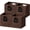 Dark Brown-4pack-9L×9H×8.5W, variant on 4 Pack Small Wicker Basket 9*9 Storage Cubes With Label Foldable Cube Bin Handle Square For Shelves Woven Paper Rope Organizing Black