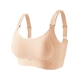thumbnail image 3 of iHPH7 Lifting Bra for Women Wirefree Seamless Push Up Bralette Adjustable Wide Straps Padded T-shirt Bra Full Coverage Everyday Comfort Wireless Bras with Support and Lift Beige L, 3 of 3