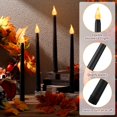 thumbnail image 3 of 12 velas cónicas LED negras, sin llama, 27,5 cm, de CHENGU, 3 of 7