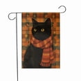 thumbnail image 2 of TiniDecor Black Cat Garden Flag – 12" x 18" Fall Decor with Scarf, Autumn Yard Flag, Polyester Outdoor Decor, 2 of 5