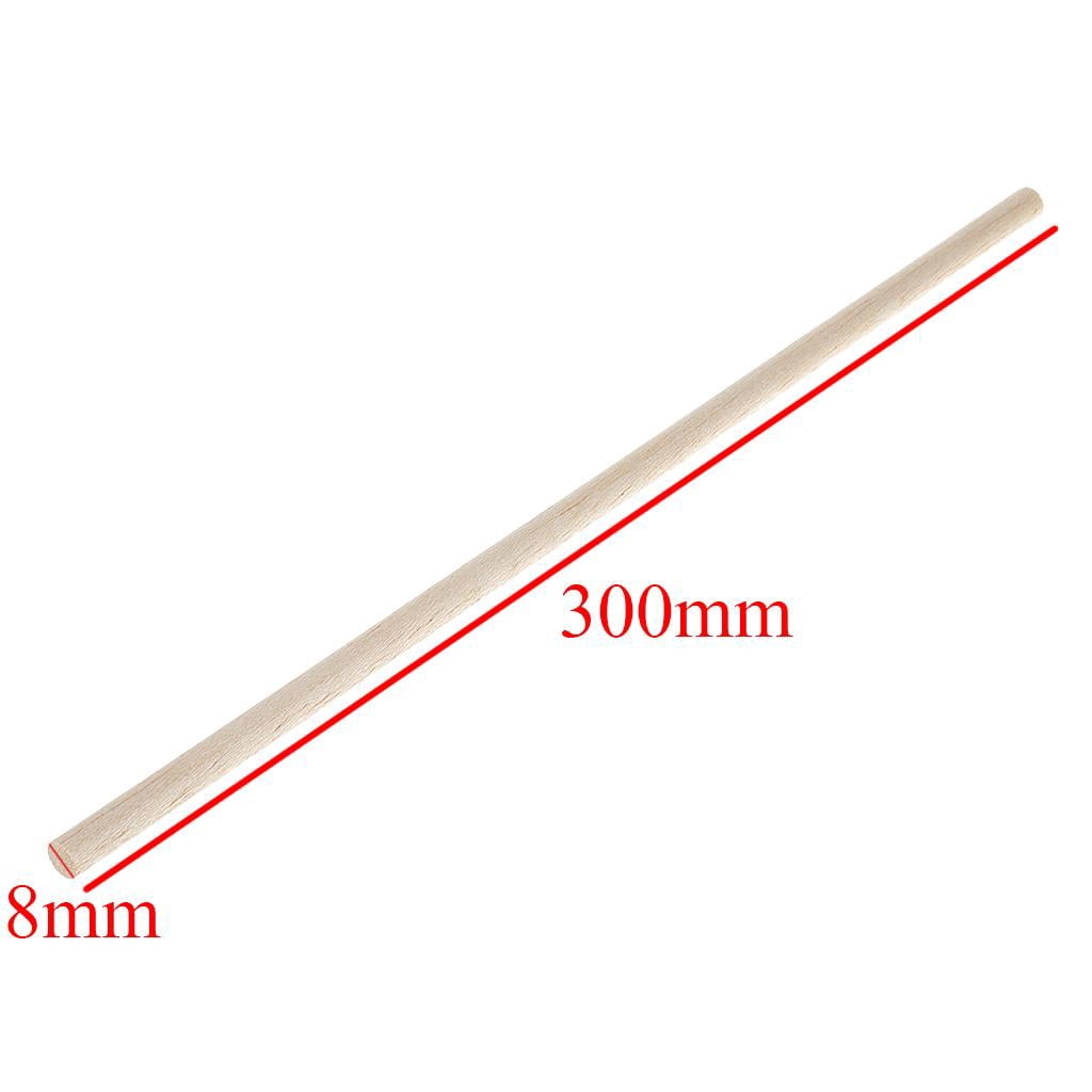 GUOOL 6x 10 Pack Balsa Wood Bar Stick Wooden Stick Wooden Sticks Round Stick Craft Sticks Round Sticks Wooden Sticks wood