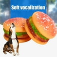 thumbnail image 3 of Pet Enjoy Pet Hamburger Chew Toys Hamburger Shaped Food Toy Squeaky Dog Toy Dogs Safe Durable Puppy Chew Toy for Dogs Teeth Cleaning and Playing, 3 of 7
