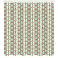 thumbnail image 3 of Ambesonne Flower Shower Curtain, Nordic Style Flourish Leaves, 69"Wx84"L, Apple Green Vermilion, 3 of 3