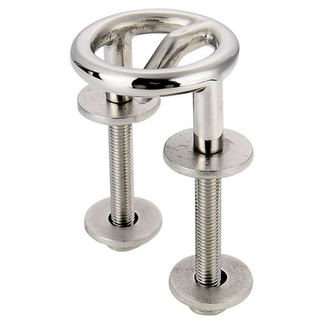 sweethay Gancho de ojo de remolque marino, soporte de montaje de popa resistente para barco, Hardware de barco de yate, rodilleras, accesorios, Bombillas para automóviles