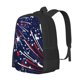 thumbnail image 1 of Balery Red White Blue Fireworks 1 Mochila para hombre y mujer - Tela Oxford 600D resistente - Gran capacidad, resistente al agua, ideal para la escuela, viajes y senderismo, 1 of 6
