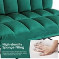 thumbnail image 2 of Mcombo Loveseat Sofa Couch, Mid-Century Velvet Settee, 2-Seater Upholstered Bench for Living Room 4018 (Green), 2 of 8