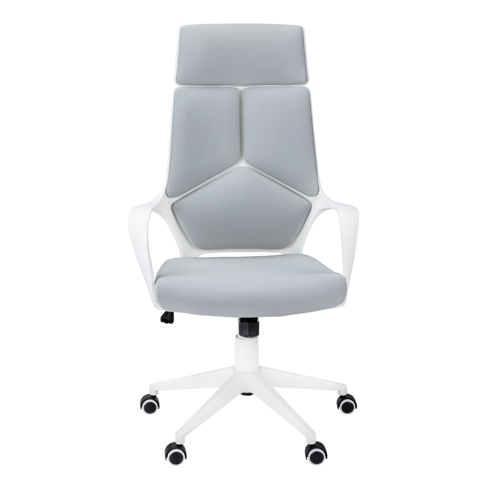 White Mid Back Ergonomic Office Chair 25.75 x 24.75 x 38-44